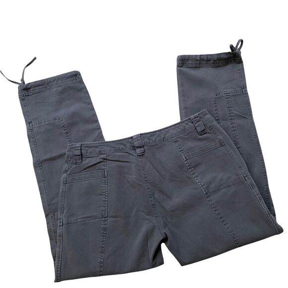 Sundance Womens Charcoal Gray Utility Cargo Pants drawcord hem Cotton‎ blend sz4 - Picture 5 of 8